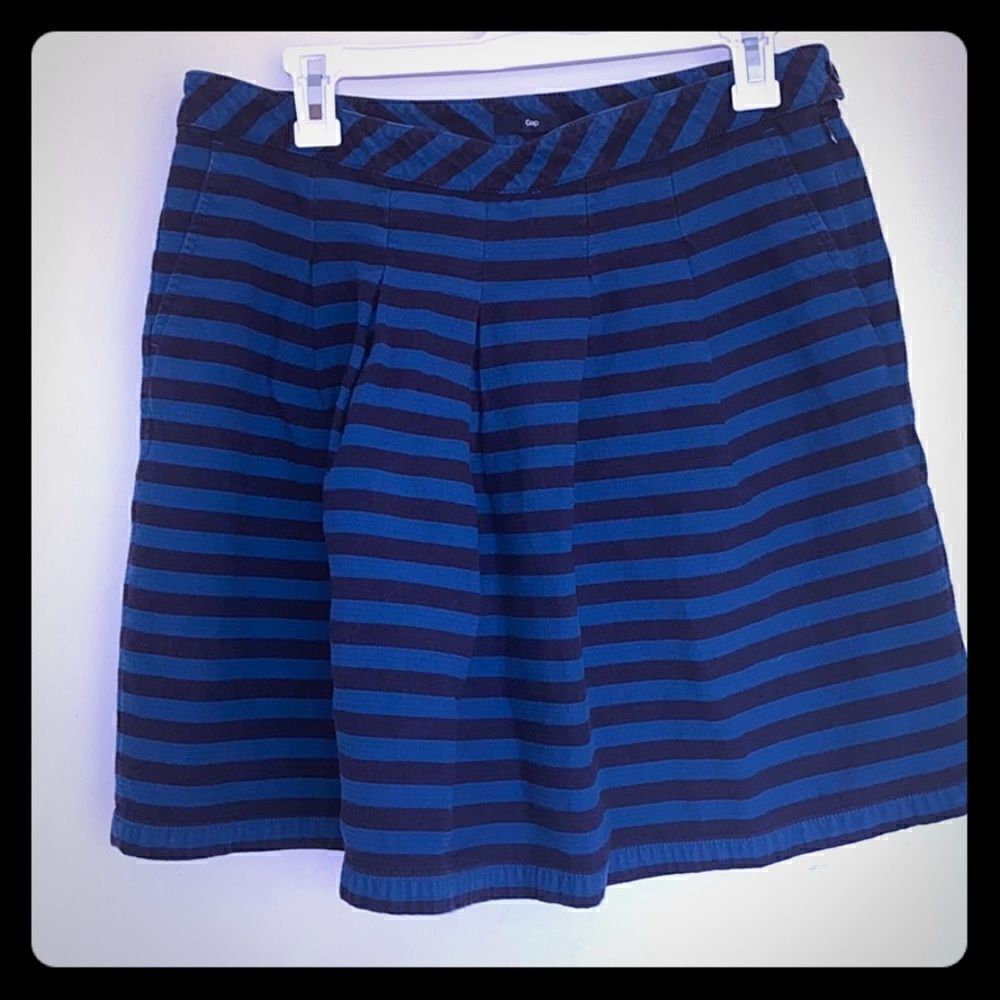 GAP Turquoise and Navy Stripe Mini Skirt-8
